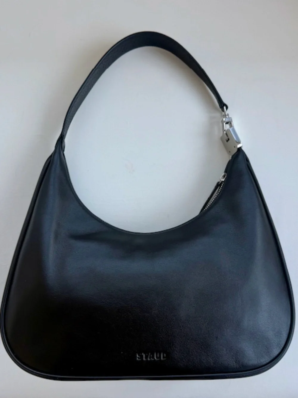 NWOT STAUD “Sylvie” Shoulder Bag Black Calf Leather - Picture 5 of 9